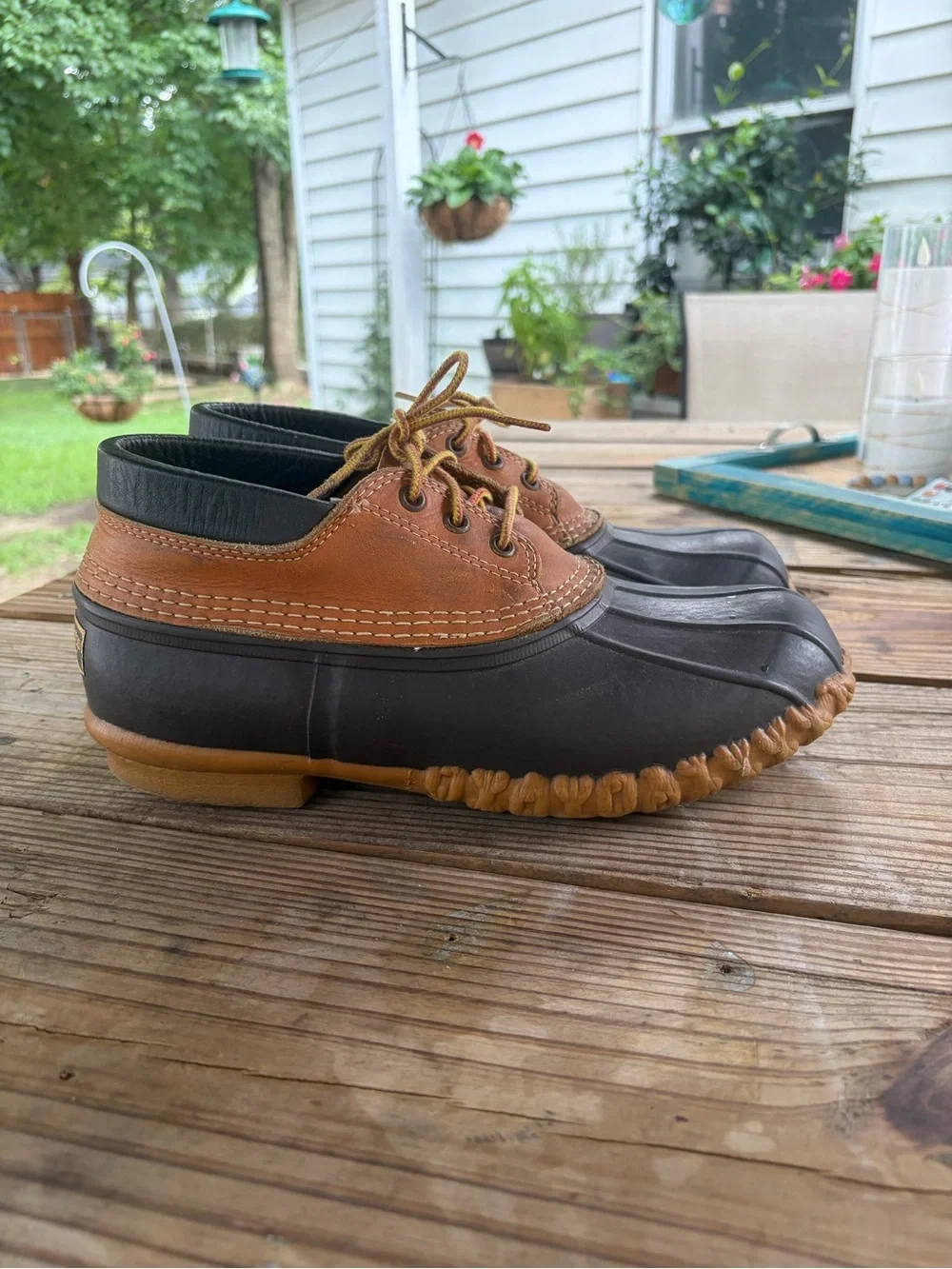 L.L. Bean Two-Tone Brown & Black Bean Boots Men’s 9W